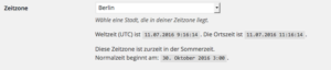 Zeitzone richtig einrichten