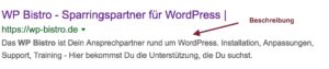 Anzeige der Suchergebnisse bei Google