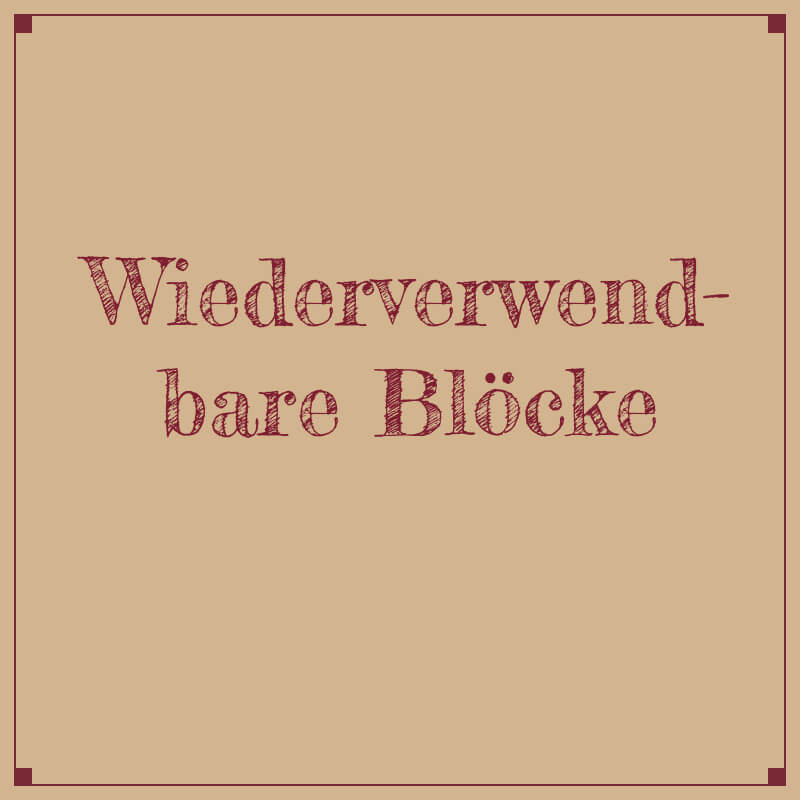 Wiederverwendbare Blöcke im Gutenberg-Editor