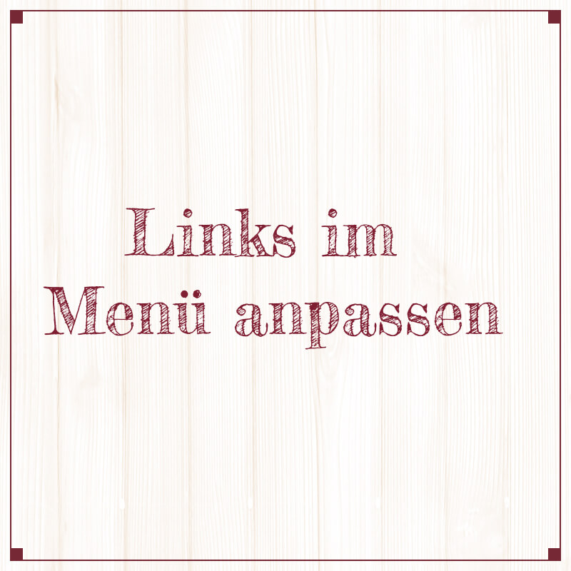 Links im Menü anpassen