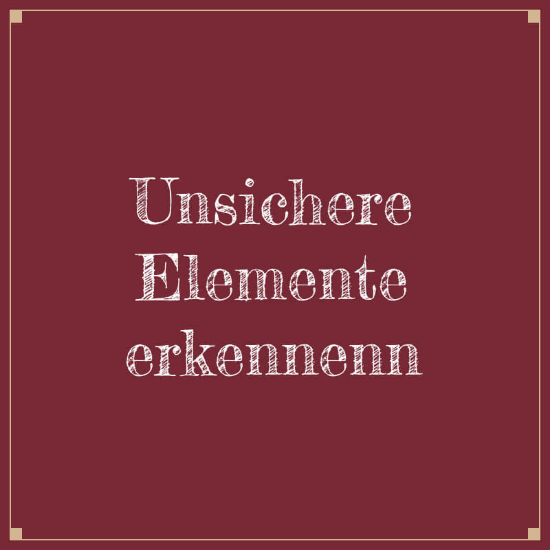 Unsichere Elemente in der Website ausfindig machen